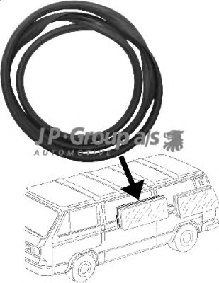 JP GROUP 8186100300 -  Прокладка, боковое стекло